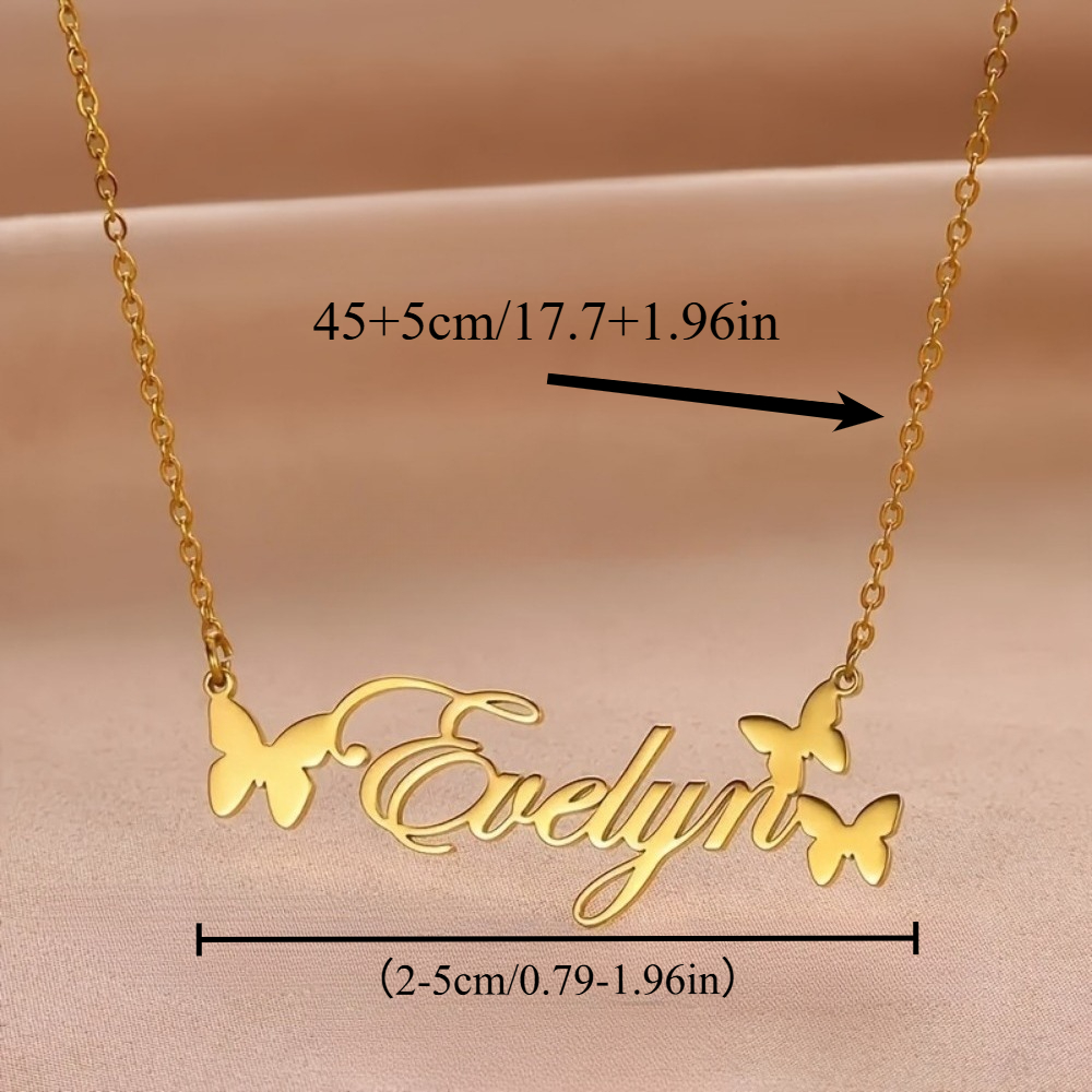 Butterfly Ornament Pendant Necklace, Elegant Design